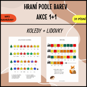 Hraní podle barev koledy + lidové písně