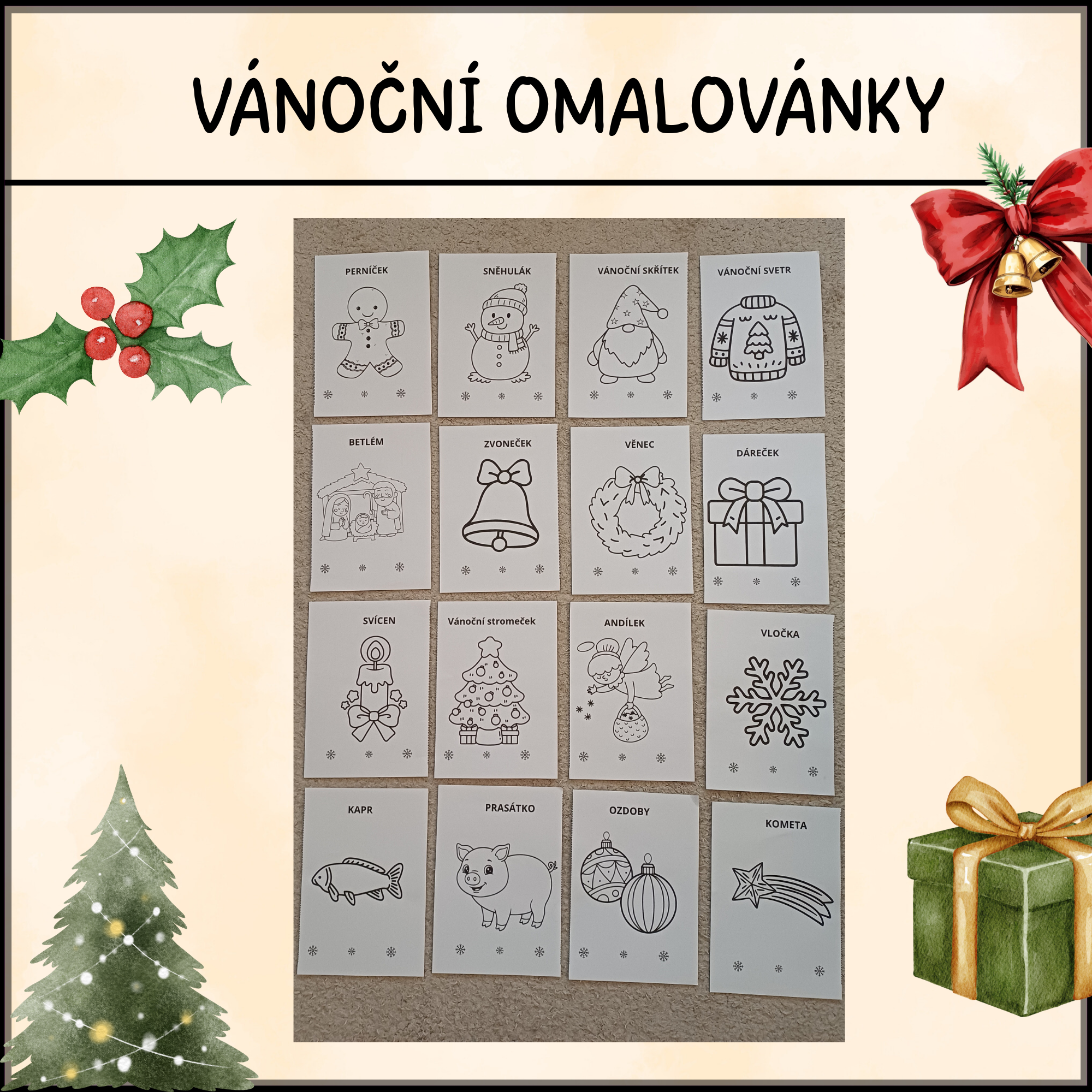 🎄 Vánoční omalovánky 🎄